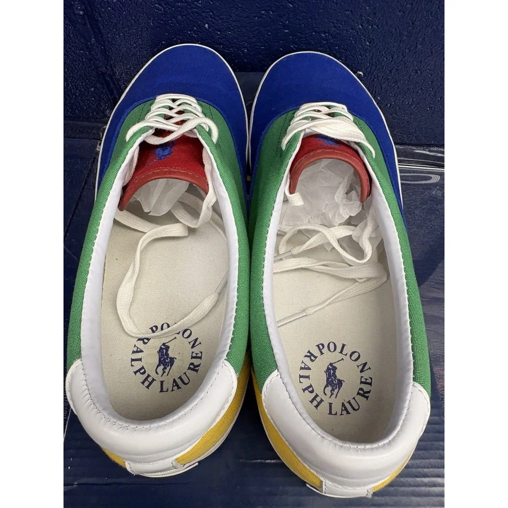 Polo Ralph Lauren Thorton Shoes Men's Size 13 Colorblock Canvas Sneakers - Picture 7 of 11